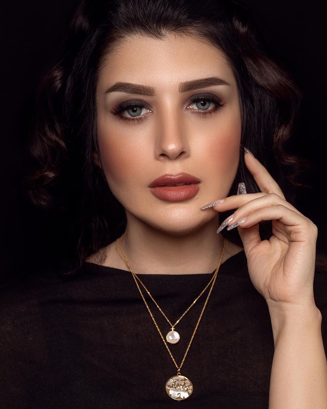 Arabic Lady Portrait with Black Background